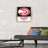 Trends International NBA Atlanta Hawks - Logo 21 Wall Poster, 14.725" x 22.375", Gold Framed Version view 2
