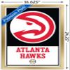 Trends International NBA Atlanta Hawks - Logo 21 Wall Poster, 14.725" x 22.375", Gold Framed Version view 3