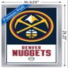 Trends International NBA Denver Nuggets - Logo 21 Wall Poster, 14.725" x 22.375", Silver Framed Version view 3