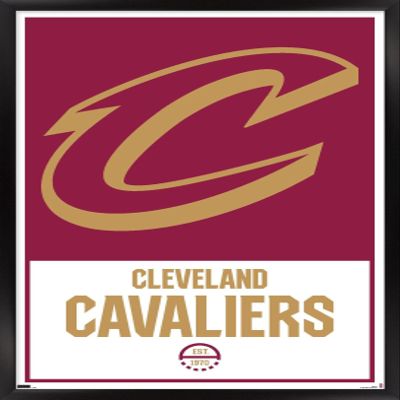 Trends International NBA Cleveland Cavaliers - Logo 21 Wall Poster, 14.725" x 22.375", Black Framed Version