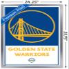 Trends International NBA Golden State Warriors - Logo 21 Wall Poster, 22.375" x 34", Silver Framed Version view 3