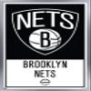 Trends International NBA Brooklyn Nets - Logo 21 Wall Poster, 14.725" x 22.375", Silver Framed Version view 1
