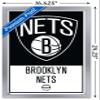 Trends International NBA Brooklyn Nets - Logo 21 Wall Poster, 14.725" x 22.375", Silver Framed Version view 3