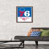 Trends International NBA Philadelphia 76ers - Logo 21 Wall Poster, 14.725" x 22.375", Mahogany Framed Version view 2