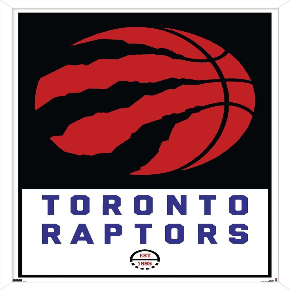 Trends International NBA Toronto Raptors - Logo 21 Wall Poster, 14.725" x 22.375", White Framed Version
