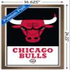 Trends International NBA Chicago Bulls - Logo 21 Wall Poster, 14.725" x 22.375", Bronze Framed Version view 3