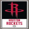 Trends International NBA Houston Rockets - Logo 21 Wall Poster, 14.725" x 22.375", Barnwood Framed Version view 1