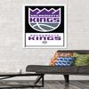 Trends International NBA Sacramento Kings - Logo 21 Wall Poster, 22.375" x 34", White Framed Version view 2