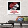 Trends International NBA Portland Trail Blazers - Logo 21 Wall Poster, 22.375" x 34", White Framed Version view 2