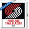 Trends International NBA Portland Trail Blazers - Logo 21 Wall Poster, 22.375" x 34", White Framed Version view 3
