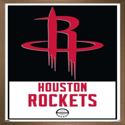 Trends International NBA Houston Rockets - Logo 21 Wall Poster, 14.725" x 22.375", Bronze Framed Version