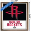 Trends International NBA Houston Rockets - Logo 21 Wall Poster, 14.725" x 22.375", Bronze Framed Version view 3