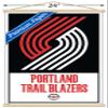Trends International NBA Portland Trail Blazers - Logo 21 Wall Poster, 22.375" x 34", Premium Print and Beechwood Hanger Bundle view 3