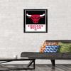 Trends International NBA Chicago Bulls - Logo 21 Wall Poster, 14.725" x 22.375", Black Framed Version view 2
