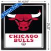 Trends International NBA Chicago Bulls - Logo 21 Wall Poster, 14.725" x 22.375", Black Framed Version view 3