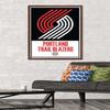 Trends International NBA Portland Trail Blazers - Logo 21 Wall Poster, 22.375" x 34", Mahogany Framed Version view 2