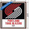 Trends International NBA Portland Trail Blazers - Logo 21 Wall Poster, 22.375" x 34", Mahogany Framed Version view 3