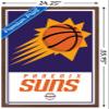 Trends International NBA Phoenix Suns - Logo 21 Wall Poster, 22.375" x 34", Mahogany Framed Version view 3