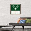 Trends International NBA Milwaukee Bucks - Logo 21 Wall Poster, 14.725" x 22.375", Bronze Framed Version view 2