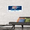 Trends International NBA Oklahoma City Thunder - Logo 21 Wall Poster, 14.725" x 22.375", White Framed Version view 2