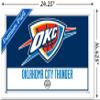 Trends International NBA Oklahoma City Thunder - Logo 21 Wall Poster, 14.725" x 22.375", White Framed Version view 3