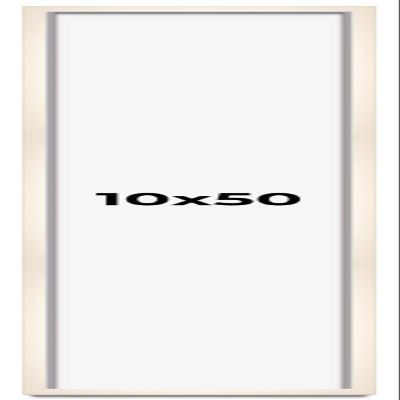 10x50 Frame White Wheat Solid Wood Picture Frame | Moulding Width 0.75 Inches | Interior Depth 0.5 Inches | Light Wood Traditional Photo Frame Complete with UV Acrylic, Foam Backing & Hanging Hardware