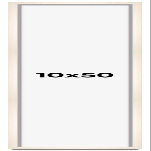 10x50 Frame White Wheat Solid Wood Picture Frame | Moulding Width 0.75 Inches | Interior Depth 0.5 Inches | Light Wood Traditional Photo Frame Complete with UV Acrylic, Foam Backing & Hanging Hardware