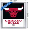 Trends International NBA Chicago Bulls - Logo 21 Wall Poster, 14.725" x 22.375", Silver Framed Version view 3