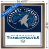 Trends International NBA Minnesota Timberwolves - Logo 21 Wall Poster, 14.725" x 22.375", Bronze Framed Version view 3