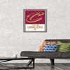 Trends International NBA Cleveland Cavaliers - Logo 21 Wall Poster, 14.725" x 22.375", Barnwood Framed Version view 2