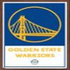 Trends International NBA Golden State Warriors - Logo 21 Wall Poster, 22.375" x 34", Mahogany Framed Version view 1