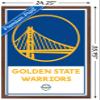 Trends International NBA Golden State Warriors - Logo 21 Wall Poster, 22.375" x 34", Mahogany Framed Version view 3