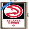 Trends International NBA Atlanta Hawks - Logo 21 Wall Poster, 14.725" x 22.375", Bronze Framed Version view 3