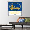 Trends International NBA Golden State Warriors - Logo 21 Wall Poster, 22.375" x 34", Premium Print and Beechwood Hanger Bundle view 2