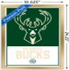 Trends International NBA Milwaukee Bucks - Logo 21 Wall Poster, 14.725" x 22.375", Gold Framed Version view 3