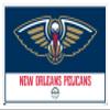 Trends International NBA New Orleans Pelicans - Logo 21 Wall Poster, 22.375" x 34", White Framed Version view 1