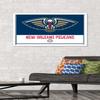 Trends International NBA New Orleans Pelicans - Logo 21 Wall Poster, 22.375" x 34", White Framed Version view 2