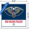 Trends International NBA New Orleans Pelicans - Logo 21 Wall Poster, 22.375" x 34", White Framed Version view 3