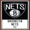 Trends International NBA Brooklyn Nets - Logo 21 Wall Poster, 22.375" x 34", Mahogany Framed Version view 1