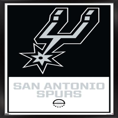 Trends International NBA San Antonio Spurs - Logo 21 Wall Poster, 14.725" x 22.375", Black Framed Version