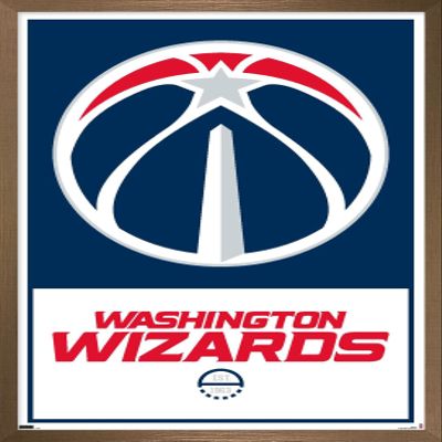 Trends International NBA Washington Wizards - Logo 21 Wall Poster, 22.375" x 34", Bronze Framed Version