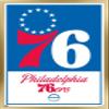 Trends International NBA Philadelphia 76ers - Logo 21 Wall Poster, 14.725" x 22.375", Gold Framed Version view 1