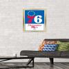 Trends International NBA Philadelphia 76ers - Logo 21 Wall Poster, 14.725" x 22.375", Gold Framed Version view 2
