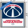 Trends International NBA Washington Wizards - Logo 21 Wall Poster, 22.375" x 34", Barnwood Framed Version view 3