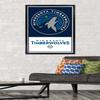 Trends International NBA Minnesota Timberwolves - Logo 21 Wall Poster, 22.375" x 34", Black Framed Version view 2