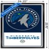 Trends International NBA Minnesota Timberwolves - Logo 21 Wall Poster, 22.375" x 34", Black Framed Version view 3