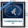 Trends International NBA Minnesota Timberwolves - Logo 21 Wall Poster, 14.725" x 22.375", Black Framed Version view 3