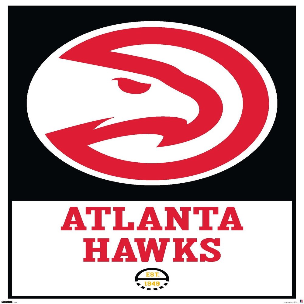 Trends International NBA Atlanta Hawks - Logo 21 Wall Poster, 22.375" x 34", Premium Unframed Version