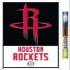 Trends International NBA Houston Rockets - Logo 21 Wall Poster, 22.375" x 34", Poster & Clip Bundle view 1