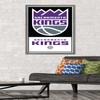 Trends International NBA Sacramento Kings - Logo 21 Wall Poster, 22.375" x 34", Barnwood Framed Version view 2